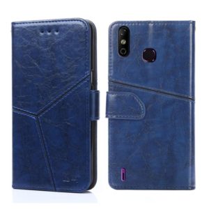 For Infinix Smart 4 X653 Geometric Stitching Horizontal Flip Leather Phone Case(Blue) (OEM)