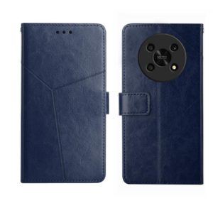 For Honor Magic4 Lite 5G Y Stitching Horizontal Flip Leather Phone Case(Blue) (OEM)