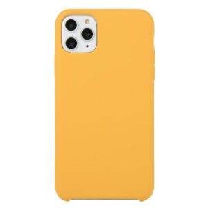 For iPhone 11 Pro Solid Color Solid Silicone Shockproof Case(Gold) (OEM)