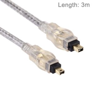 Gold Plated Firewire IEEE 1394 4Pin Male to 4Pin Male Cable, Length: 3m (OEM)