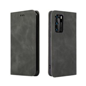 For Huawei P40 Retro Skin Feel Business Magnetic Horizontal Flip Leather Case(Dark Grey) (OEM)