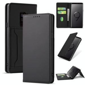 For Samsung Galaxy S9 Strong Magnetism Liquid Feel Horizontal Flip Leather Case with Holder & Card Slots & Wallet(Black) (OEM)