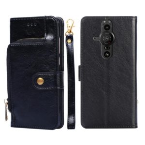 For Sony Xperia Pro-I Zipper Bag PU + TPU Horizontal Flip Leather Phone Case(Black) (OEM)