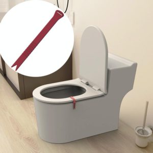TG01 Silicone Streamer Toilet Seat Cover Lifter(Wine Red) (OEM)