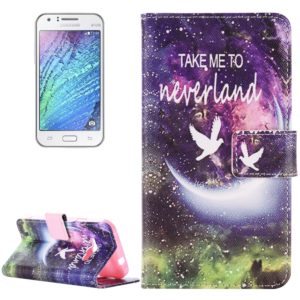 For Galaxy J1 Ace / J110 Take Me to Neverland Pattern Horizontal Flip Magnetic Leather Case with Holder and Card Slots & Wallet (OEM)