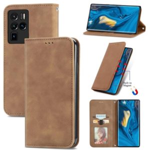 For ZTE Nubia Z30 Pro Retro Skin Feel Business Magnetic Horizontal Flip Leather Case with Holder & Card Slots & Wallet & Photo Frame(Brwon) (OEM)