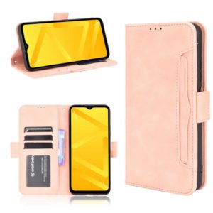 For ZTE Blade A71 Skin Feel Calf Pattern Horizontal Flip Leather Case with Holder & Card Slots & Photo Frame(Pink) (OEM)