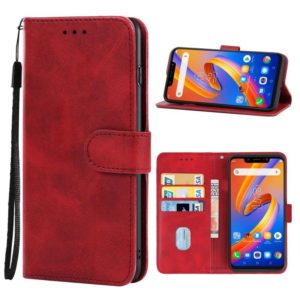 Leather Phone Case For Tecno Spark 4(Red) (OEM)