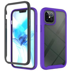 For iPhone 12 Pro Max Starry Sky Solid Color Series Shockproof PC + TPU Protective Case(Purple) (OEM)