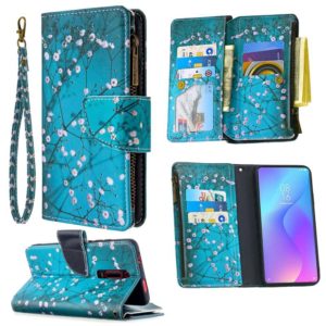 For Xiaomi Redmi K20 / Mi 9T Colored Drawing Pattern Zipper Horizontal Flip Leather Case with Holder & Card Slots & Wallet(Plum Blossom) (OEM)