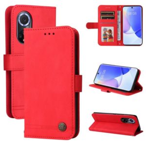 For Huawei Nova 9 / Honor 50 5G Skin Feel Life Tree Metal Button Horizontal Flip Leather Phone Case(Red) (OEM)