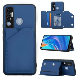 For Tecno Spark 7 Pro Skin Feel PU + TPU + PC Phone Case(Blue) (OEM)
