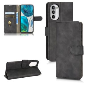 For Motorola Moto G52 Skin Feel Magnetic Flip Leather Phone Case(Black) (OEM)