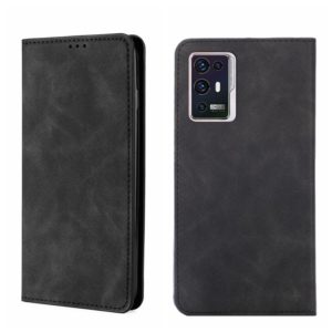 For ZTE Axon 30 Pro 5G Skin Feel Magnetic Flip Leather Phone Case(Black) (OEM)