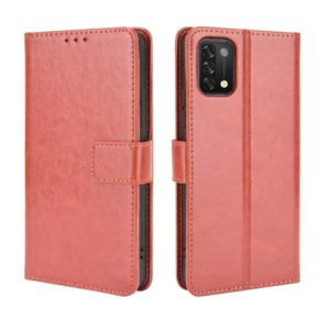 For Umidigi A11 Crazy Horse Texture Horizontal Flip Leather Case with Holder & Card Slots & Lanyard(Brown) (OEM)