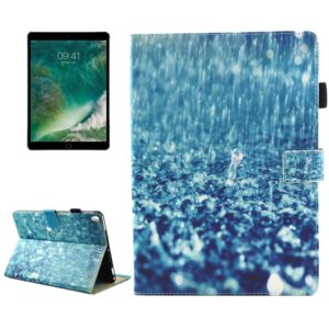 For iPad Pro 10.5 inch Raindrop Pattern Horizontal Flip Leather Protective Case with Holder & Card Slots & Wallet & Pen Slot &Sleep / Wake-up (OEM)
