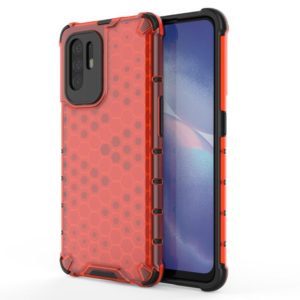 For OPPO Reno5 Z 5G Shockproof Honeycomb PC + TPU Case(Red) (OEM)