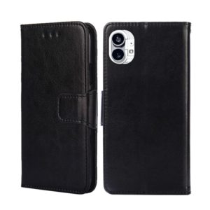 For Nothing Phone 1 Crystal Texture Horizontal Flip Leather Phone Case(Black) (OEM)