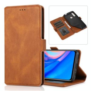 For Huawei Y9 Prime (2019) Retro Magnetic Closing Clasp Horizontal Flip Leather Case with Holder & Card Slots & Photo Frame & Wallet(Brown) (OEM)