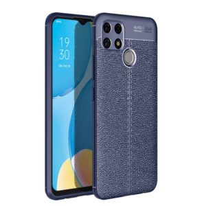 For Realme Narzo 30A Litchi Texture TPU Shockproof Case(Blue) (OEM)