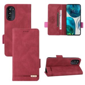 For Motorola Moto G52 Magnetic Clasp Flip Leather Phone Case(Red) (OEM)