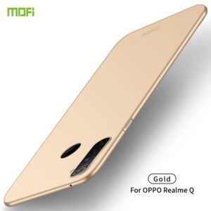 For OPPO Realme Q MOFI Frosted PC Ultra-thin Hard Case(Gold) (MOFI) (OEM)