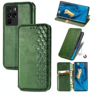 For ZTE nubia Z30 Pro Cubic Grid Pressed Horizontal Flip Magnetic PU Leather Case with Holder & Card Slots & Wallet(Green) (OEM)