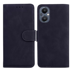 For OnePlus Nord N20 5G Skin Feel Pure Color Flip Leather Phone Case(Black) (OEM)