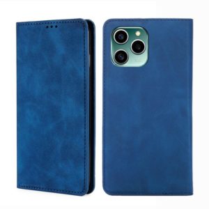 For Honor 60 SE Skin Feel Magnetic Horizontal Flip Leather Phone Case(Blue) (OEM)