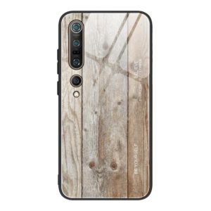 For Xiaomi Mi 10 Pro Wood Grain Glass Protective Case(M04) (OEM)