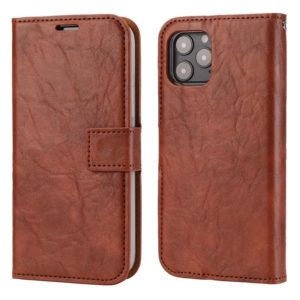 For iPhone 11 Pro Crazy Horse Texture Detachable Magnetic Back Cover Horizontal Flip Leather Case with Holder & Card Slots & Photo Frame & Wallet (Brown) (OEM)