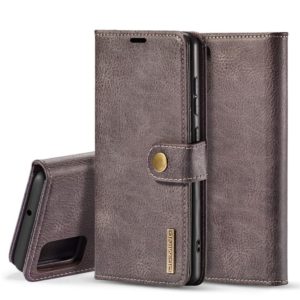 For Galaxy A51 DG.MING Crazy Horse Texture Flip Detachable Magnetic Leather Case with Holder & Card Slots & Wallet(Grey) (DG.MING) (OEM)