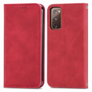Retro Skin Feel Business Magnetic Horizontal Flip Leather Case With Holder & Card Slots & Wallet & Photo Frame For Samsung Galaxy S20 FE(Red) (OEM)
