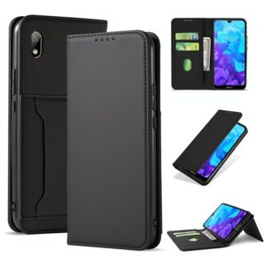 For Huawei Honor 8S / Y5 (2019) Strong Magnetism Liquid Feel Horizontal Flip Leather Case with Holder & Card Slots & Wallet(Black) (OEM)