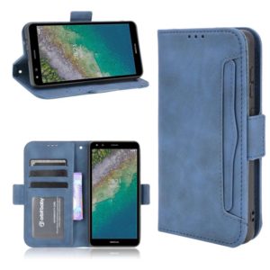 For Nokia C01 Plus Skin Feel Calf Pattern Horizontal Flip Leather Case with Holder & Card Slots & Photo Frame(Blue) (OEM)
