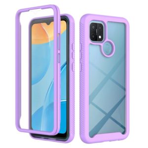 For OPPO A15 Starry Sky Solid Color Series Shockproof PC + TPU Protective Case(Purple) (OEM)