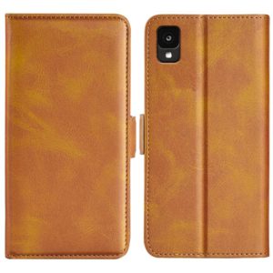 For TCL 30 Z Dual-side Magnetic Buckle Leather Phone Case(Yellow) (OEM)