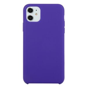 For iPhone 11 Solid Color Solid Silicone Shockproof Case(Deep Purple) (OEM)