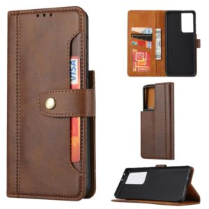 For Samsung Galaxy S30 Ultra Calf Texture Double Fold Clasp Horizontal Flip Leather Case with Photo Frame & Holder & Card Slots & Wallet(Coffee) (OEM)