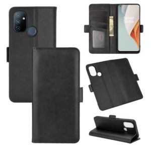 For OnePlus Nord N100 Dual-side Magnetic Buckle Horizontal Flip Leather Case with Holder & Card Slots & Wallet(Black) (OEM)