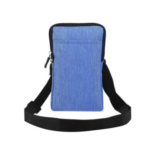 Universal Fashion Waterproof Casual Mobile Phone Waist Diagonal Bag For 7.2 inch and Below Phones(Blue) (OEM)