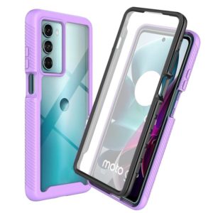 For Motorola Moto G200 5G Starry Sky Full Body Hybrid Shockproof Phone Case (Purple) (OEM)