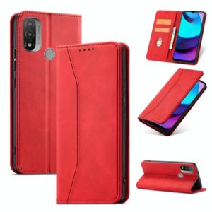 For Motorola Moto E20 / E30 Magnetic Dual-fold Leather Phone Case(Red) (OEM)