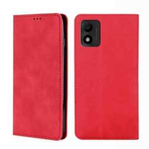 For TCL 303 Skin Feel Magnetic Horizontal Flip Leather Phone Case(Red) (OEM)