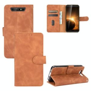 For Blackview BV5500 / BV5500 Pro / BV5500 Plus Solid Color Skin Feel Magnetic Buckle Horizontal Flip Calf Texture PU Leather Case with Holder & Card Slots & Wallet(Brown) (OEM)