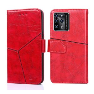 For ZTE Blabe V30 Geometric Stitching Horizontal Flip Leather Phone Case(Red) (OEM)