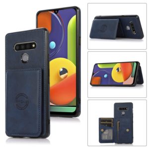 For LG Stylo 6 Calf Texture Magnetic Phone Case(Blue) (OEM)