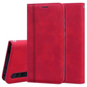 For Xiaomi Mi CC9 / A3 Lite / Mi 9 Lite Frosted Business Magnetic Horizontal Flip PU Leather Case with Holder & Card Slot & Lanyard(Red) (OEM)