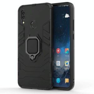 PC + TPU Shockproof Protective Case for Huawei P Smart (2019), with Magnetic Ring Holder (Black) (OEM)