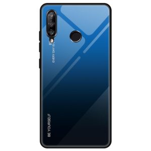 For Huawei Enjoy 9s / Honor 10i / Honor 20i / P Smart+ 2019 Gradient Color Glass Case(Blue) (OEM)